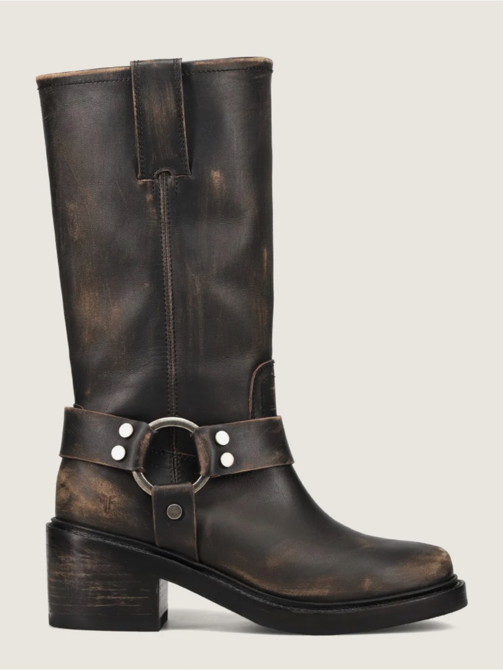 Frye Kate Brown Leather Harness Boot